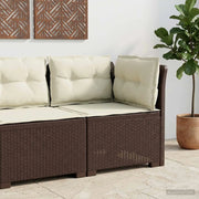Divano da Giardino a 1 Posto con Cuscini Aspetto Rattan PP 8011836