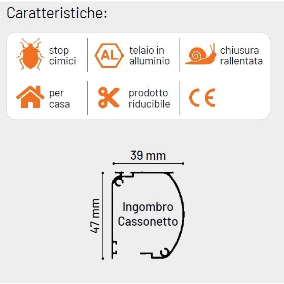 ZANZARIERA RULLO FLASH 160XH160CM MARRONE FINESTRA