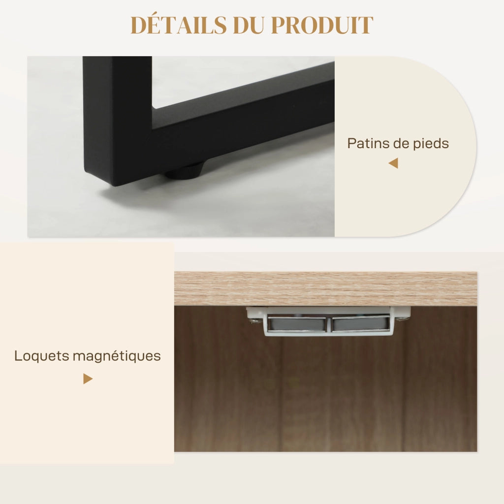 Armadio a due ante con ripiani regolabili ¨C Minimal ¨C Quercia 108x40x80