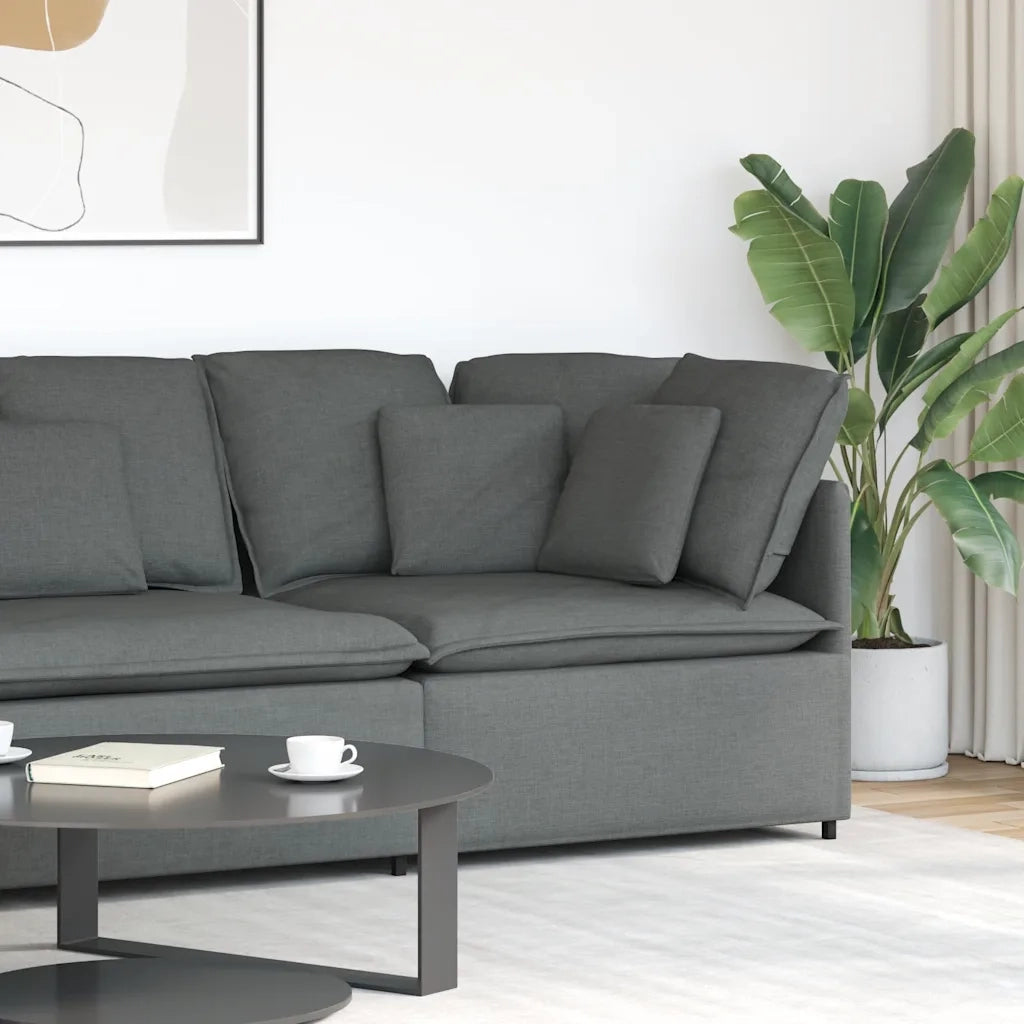 Divano da Giardino-Modulo Angolare Divano Modulare con Cuscini Grigio Scuro 100 cm 417370