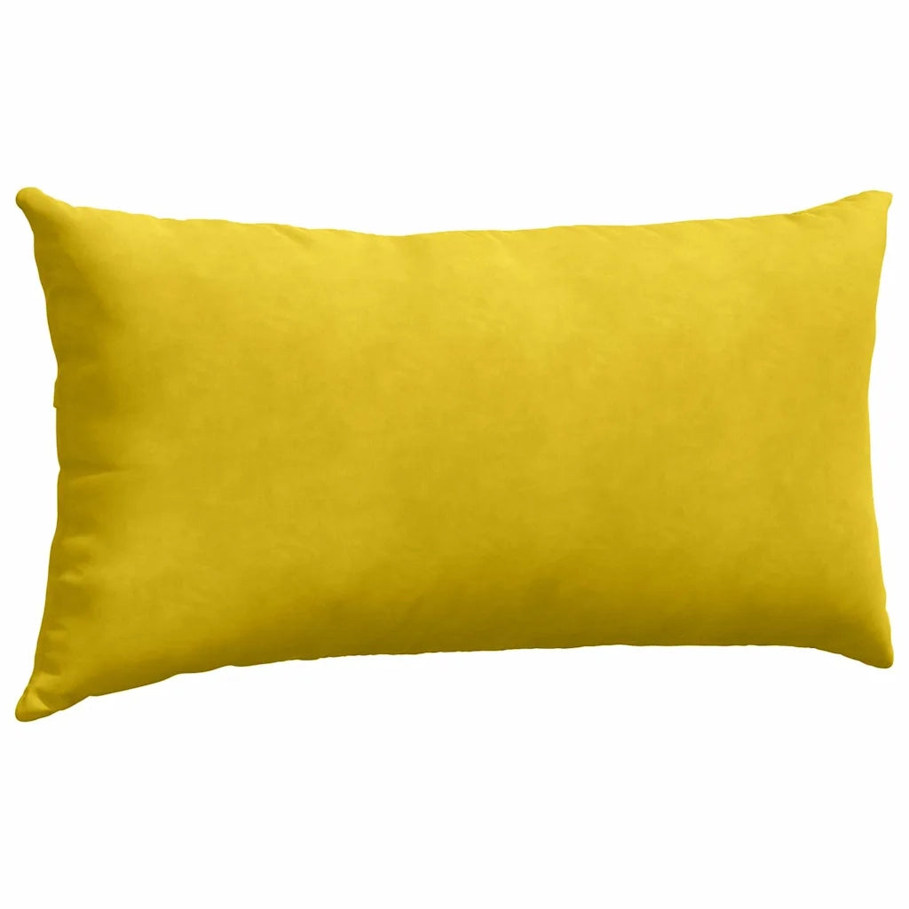 Cuscini da Divano 2 pz | Cuscini per sedie Giallo 80 x 40 cm Tessuto in Cords