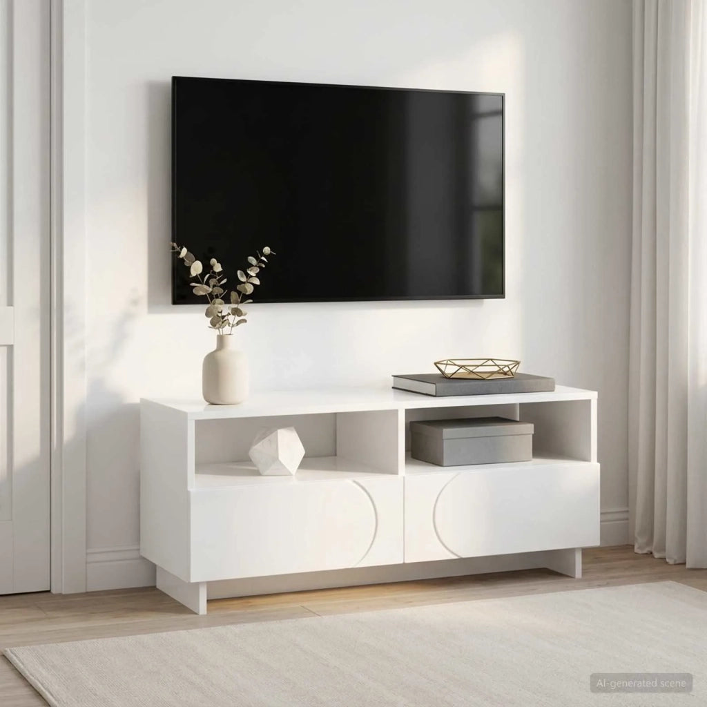 Supporto TV 90 x 34.5 x 40 cm Bianco Lucido 8011472