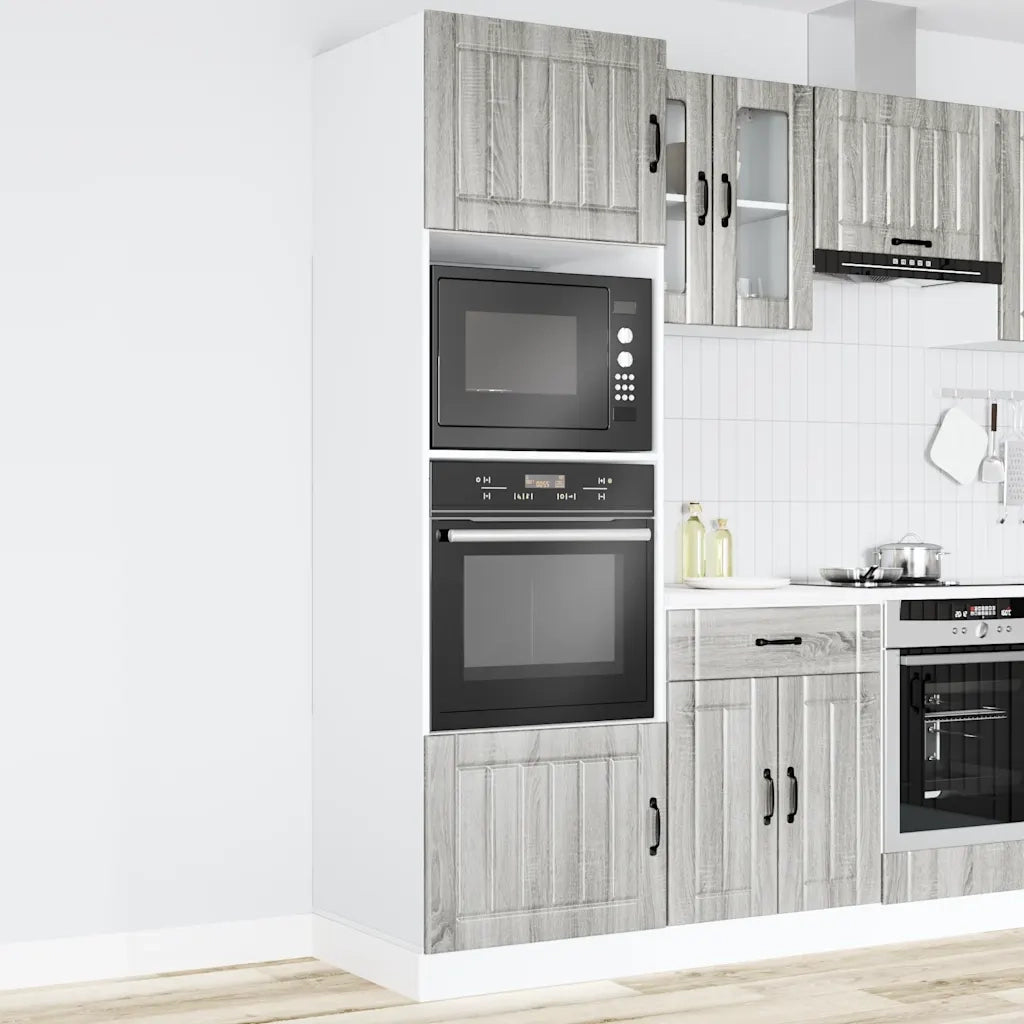 Armadi Forno 2 pz Kalmar Grigio Sonoma in Legno Multistrato 3315047