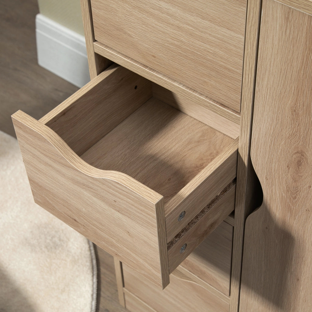 Armadietto con cassetti e ripiano ¨C Minimal ¨C 54x29x83 cm rovere