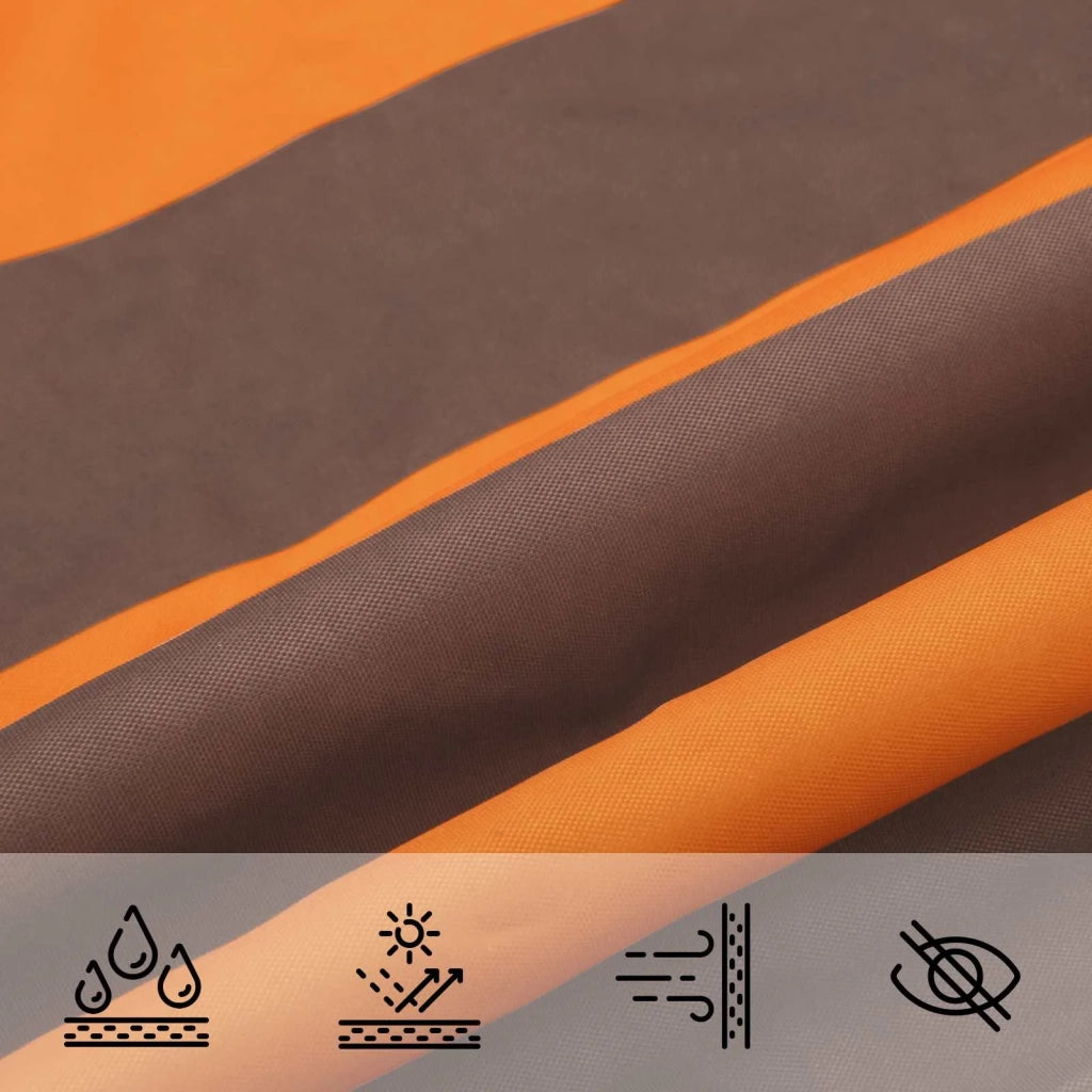 Vela da ombra solare Arancione e Marrone 8 x 6 m 42031056
