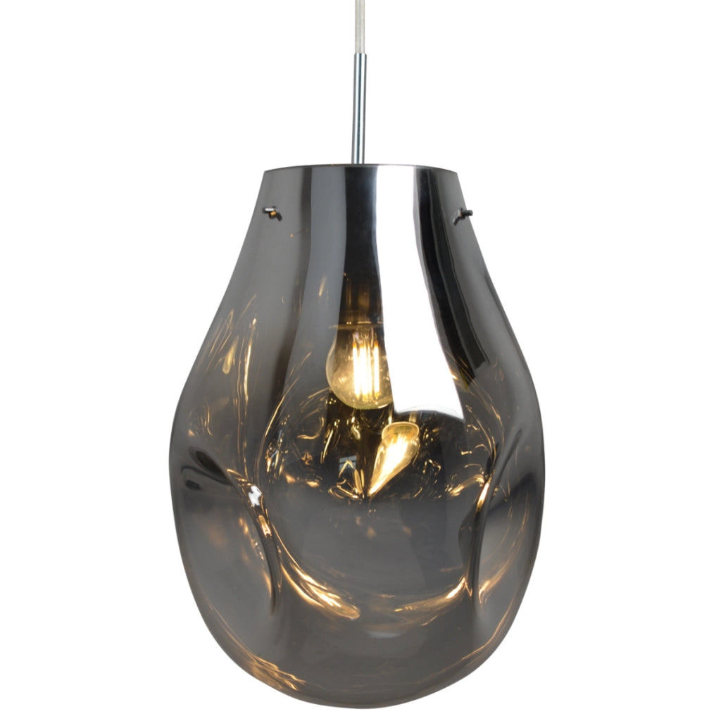 Lampada a sospensione Kimberly Ø20 nero/cromo E27 Polux