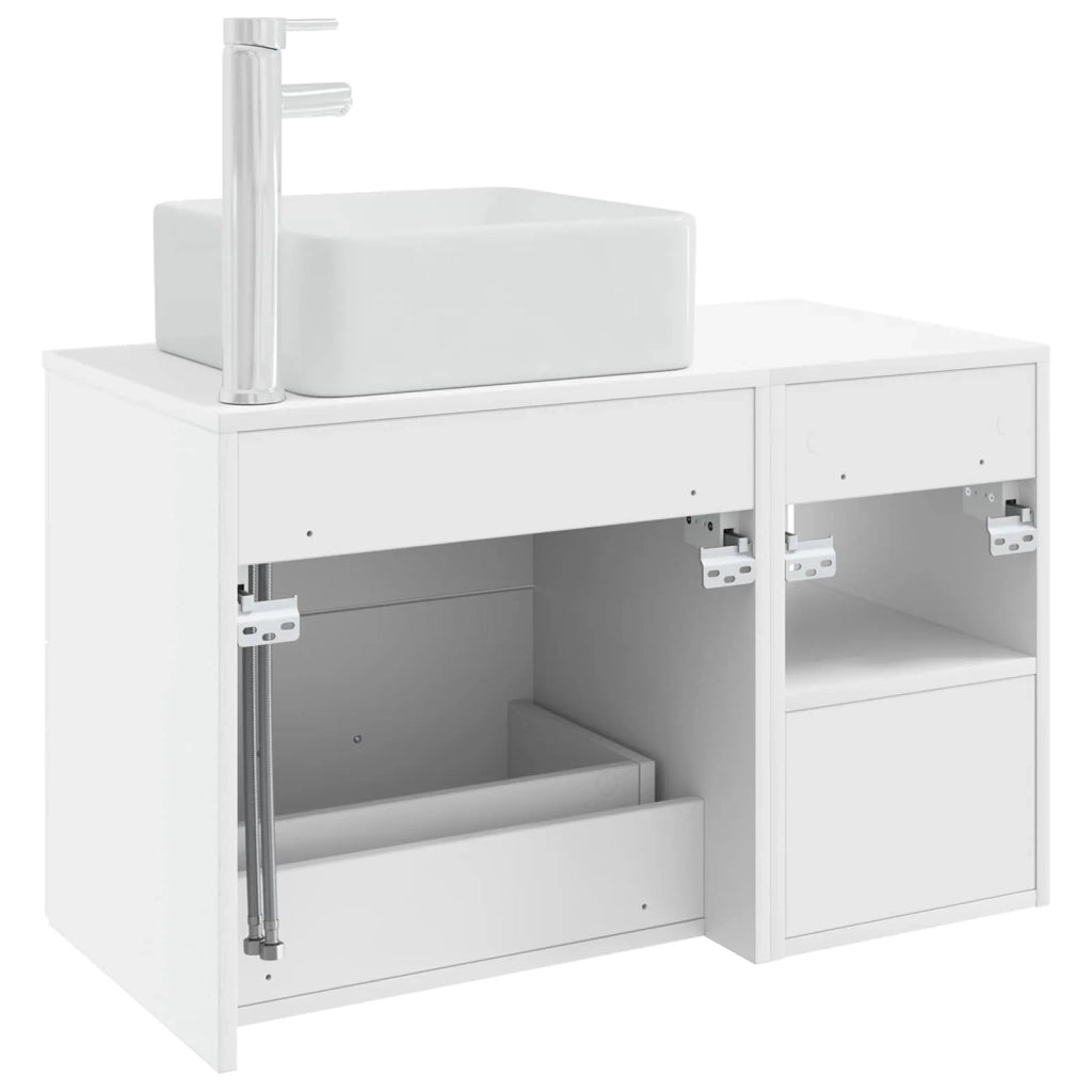 Set di mobili per il bagno 2 pcs Bianco Legno ingegnerizzato 3403896