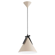 Lampada a sospensione cono beige/nera E27 15W Felix Alfa