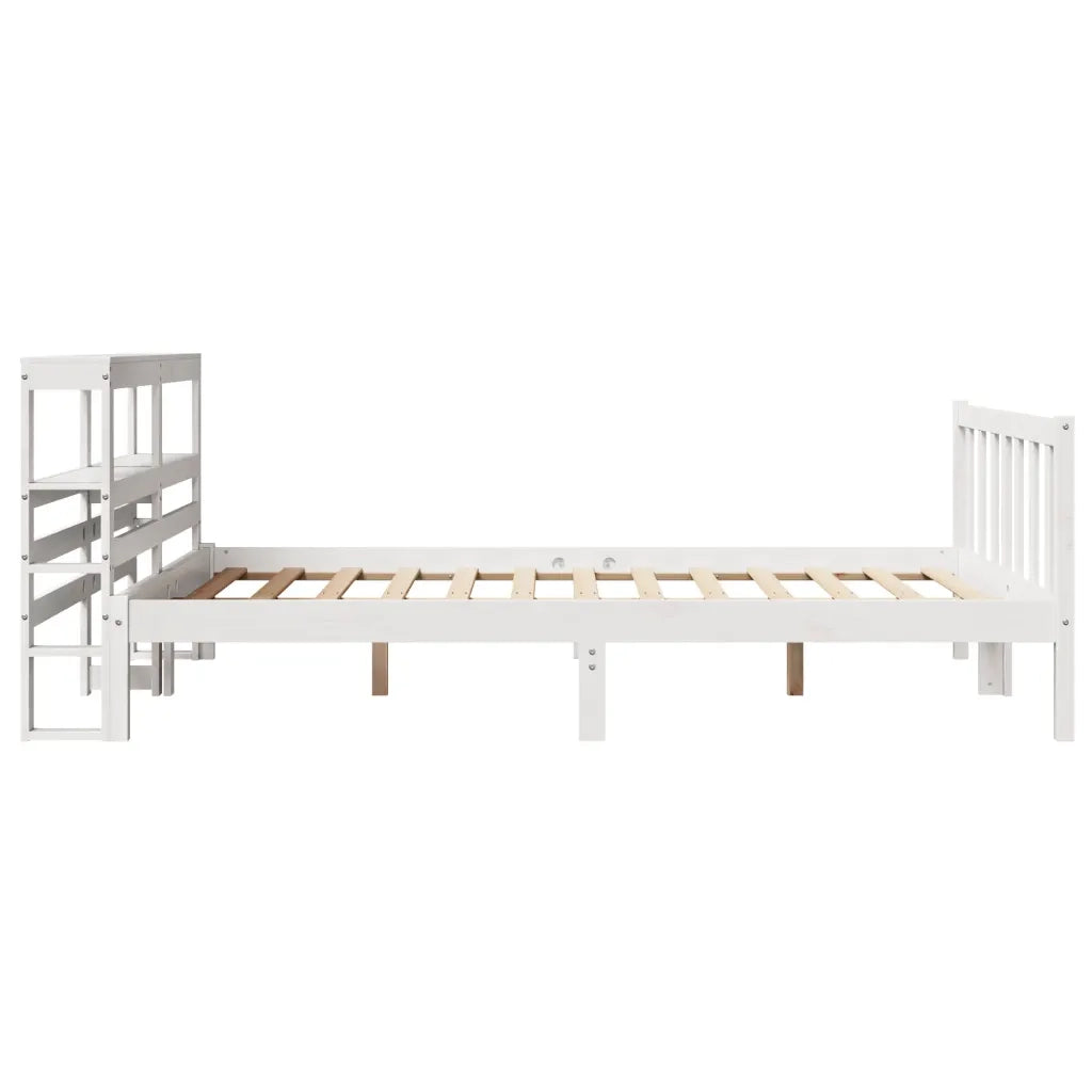 Letto senza Materasso Bianco 140x190 cm Legno Massello di Pino