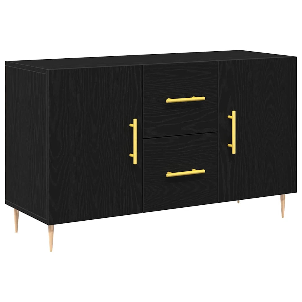 Credenza-Buffet-Armadio da cucina Rovere nero 100 x 36 x 60 cm Legno multistrato 310970
