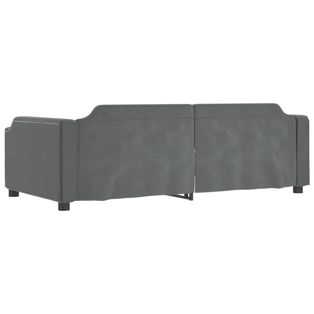 Divano letto | Sof¨¤ letto | Letto singolo Estraibile Grigio Scuro 100x200 Tessuto