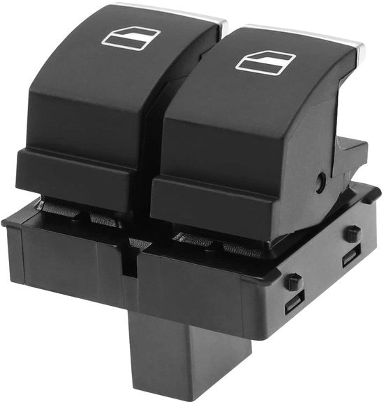 Regolatore di Potenza per Finestre Elettriche - Nero ABS - Compatibile con VW - Perfetto per la Sostituzione di Golf MK5 Eos