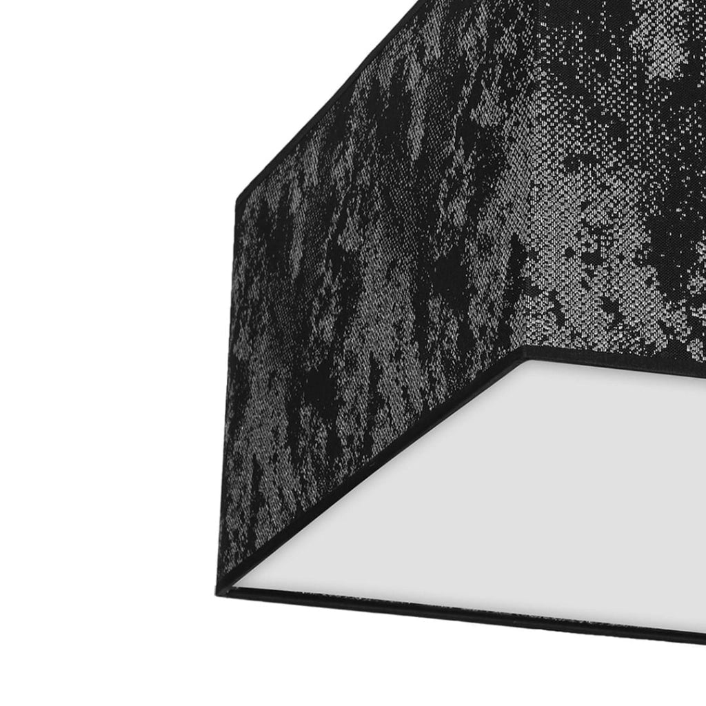 Plafoniera Satino quadrata 50 cm 3xE27 nera Milagro