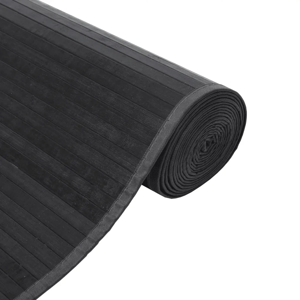 Tappeto Rettangolare Grigio 60x200 cm in Bambù 376838