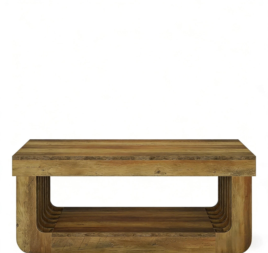 TAVOLINO DA CAFFÈ 120x60x45 cm in MDF Marrone, stile rustico