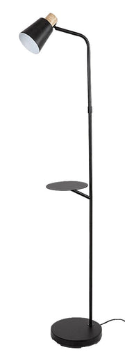 Lampada da terra nera con mensola E27 Rabalux Azim2