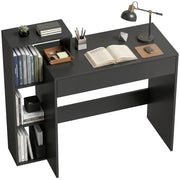 Scrivania con cassetto e scaffale ¨C Xylo ¨C legno nero 100x40x90cm
