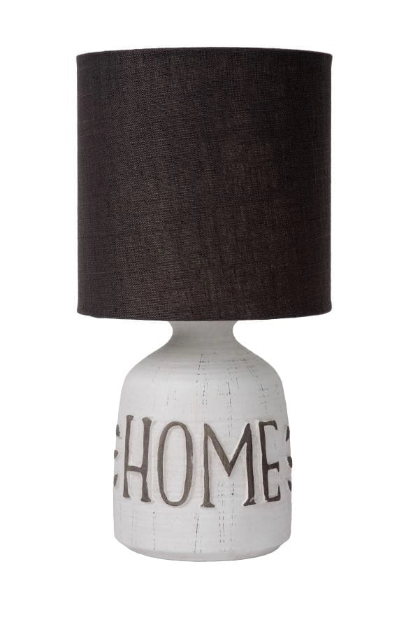Lampada da tavolo Lucide Cosby bianco/marrone E14 40W