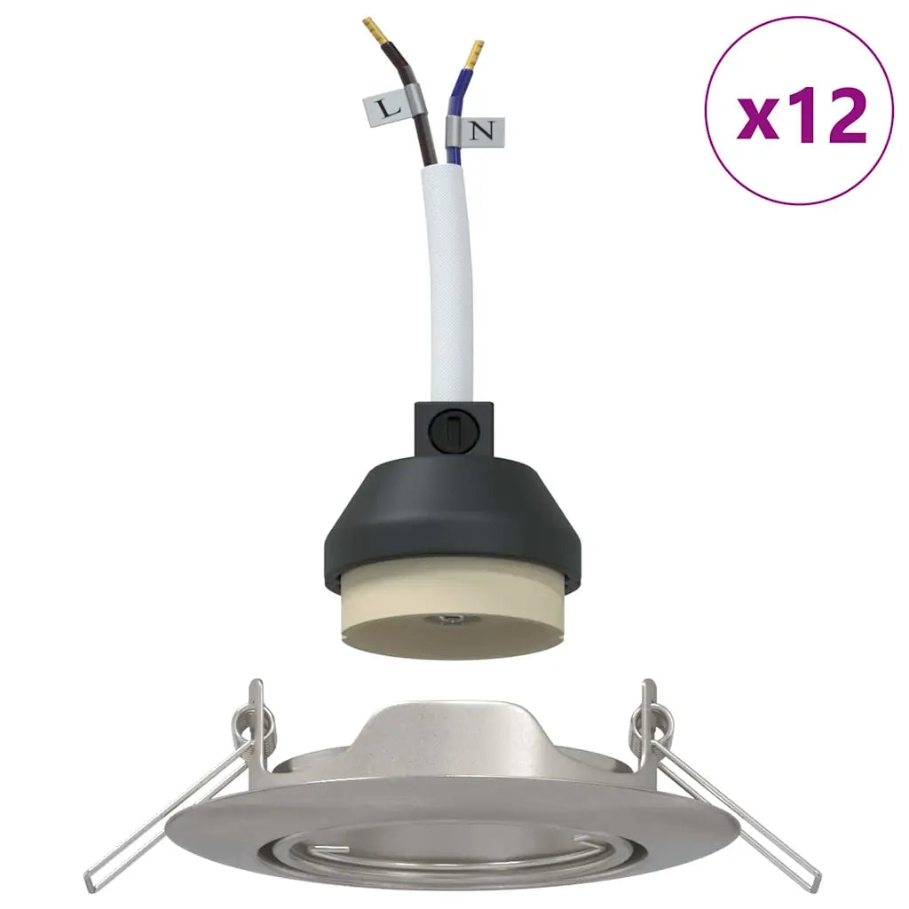 Spotlight 12 pcs Argento 9 x 9 x 2.5 cm Metallo 4108171