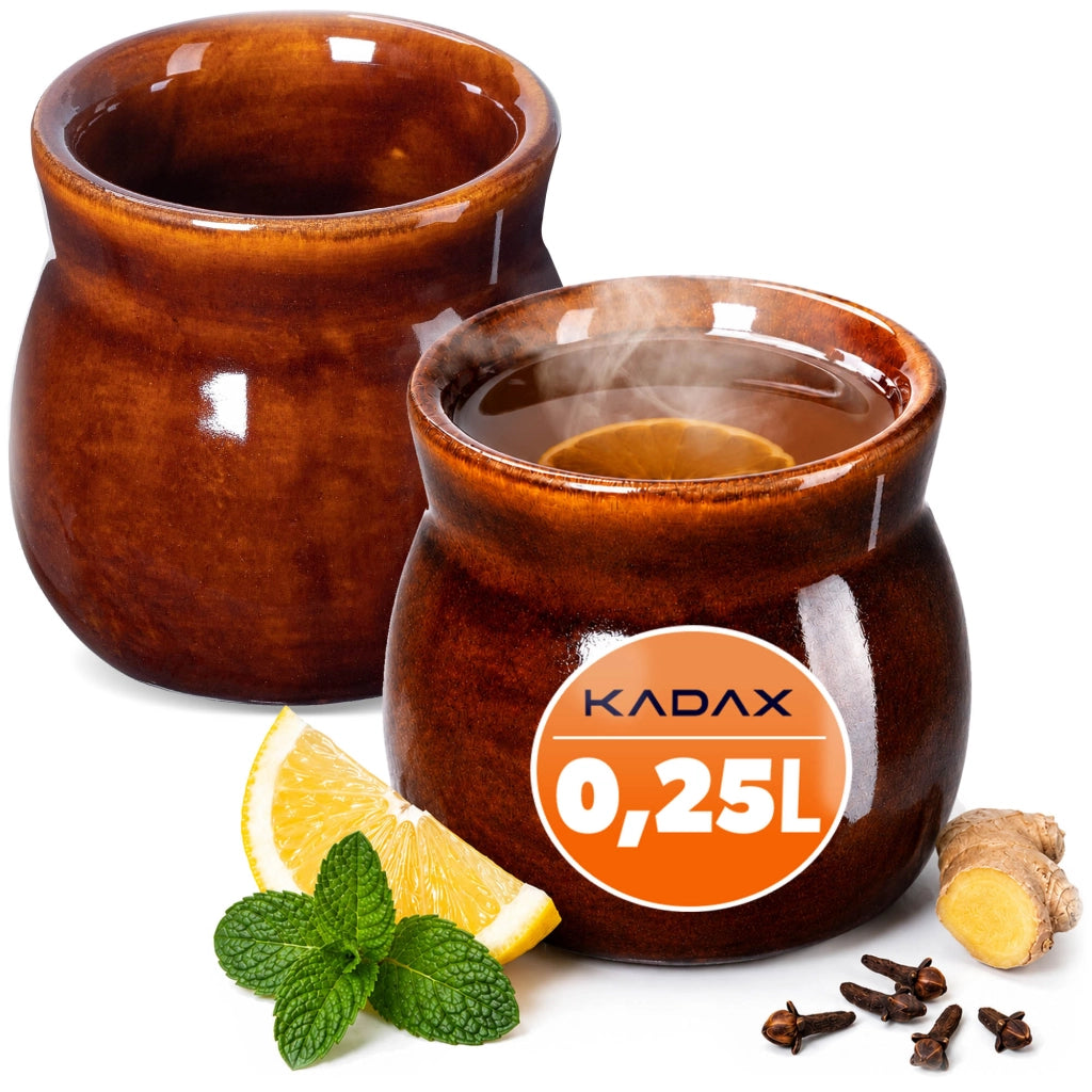 Set di 2 tazze da vin brulé KADAX da 300 ml in gres.