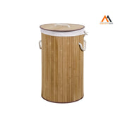 CESTO PORTA BIANCHERIA ROTONDO NATURAL D.40 H 60