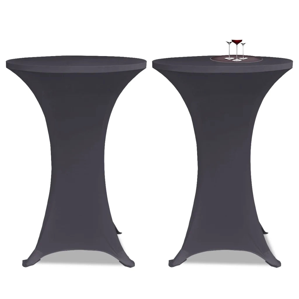 Coperture Elastiche per Tavoli 4 pz 70 cm Antracite 279085