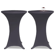 Coperture Elastiche per Tavoli 4 pz 70 cm Antracite 279085