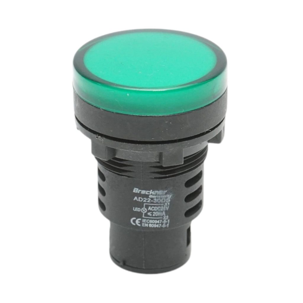 Indicatore di segnale LED verde 24V AC/DC 30mm Breckner Germany
