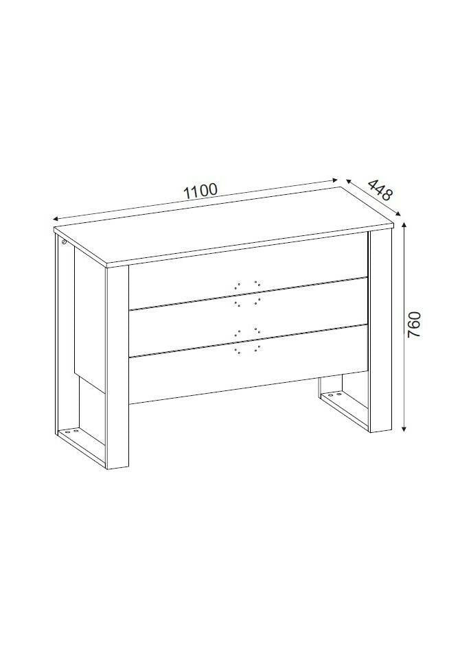 Jova, Cassettiera 3 Cassetti, 110x45x76h cm Marrone Noce