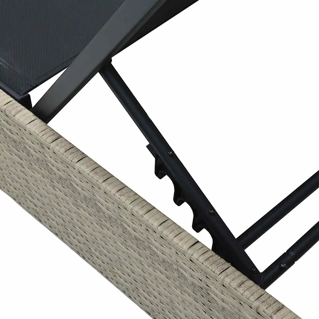 Lettino da sole Beige 200.5 x 70 x 75 cm polyrattan 42004127
