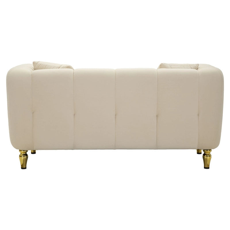 Divano Alma Crema Con Cuscini cm 155x81x71
