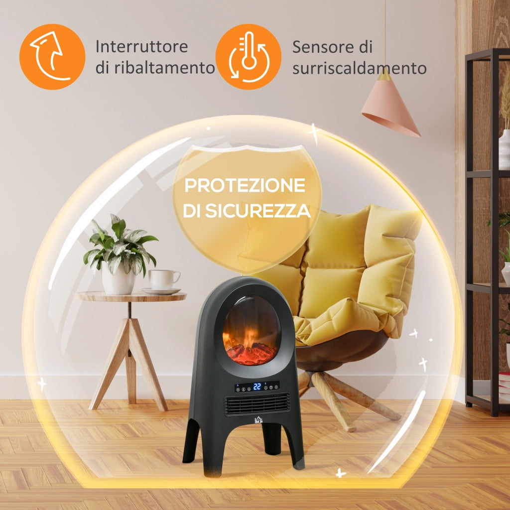 Termoventilatore 3 Modalit¨¤ 3 Temperature ¨C Minimal ¨C 33.7x25.5x60.4 cm Nero