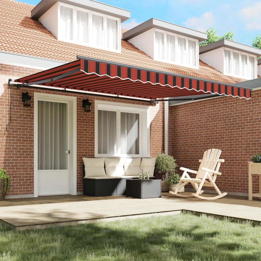 Tenda da Sole | Tenda Retrattile arancione e marrone 400 ¡Á 350 cm