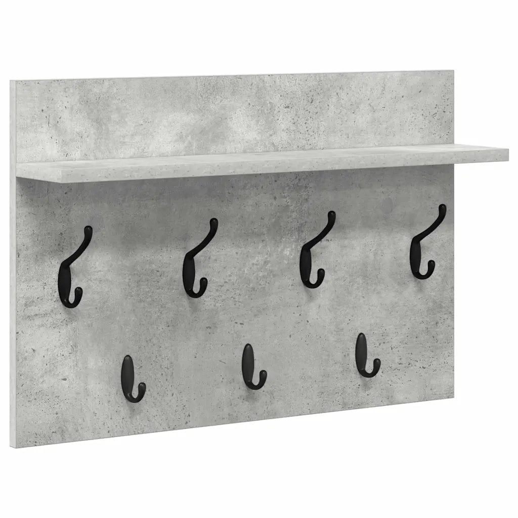 Appendiabiti a muro A parete Grigio cemento 60 x 40 x 12 cm 874430