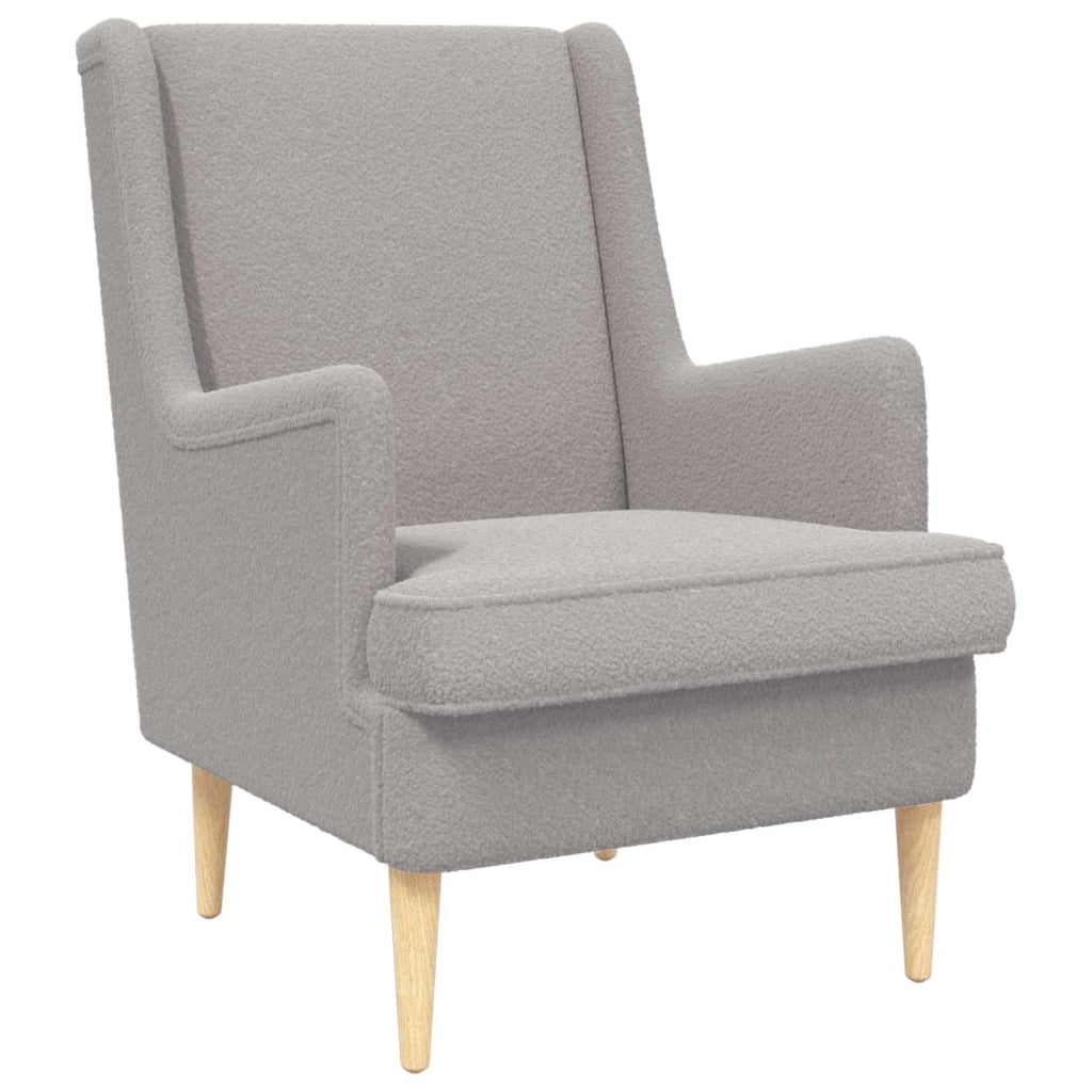 Poltrona Grigio Chiaro Bouclé 42029956