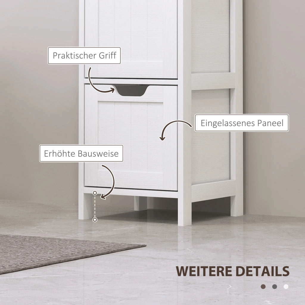 Mobile da Bagno con 2 Ripiani e 3 Cassetti ¨C Zephmum ¨C Bianco