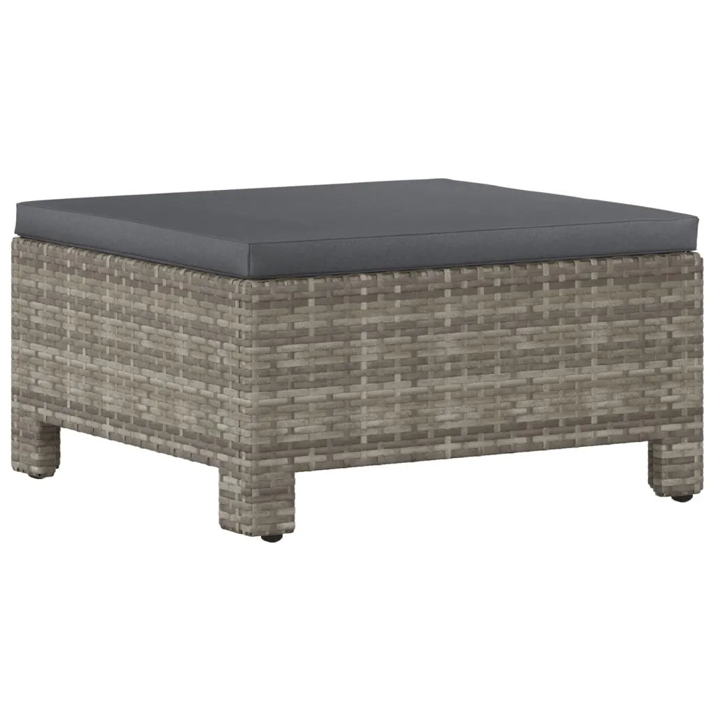Set Divani da Giardino 9 pz con Cuscini in Polyrattan Grigio 3187268