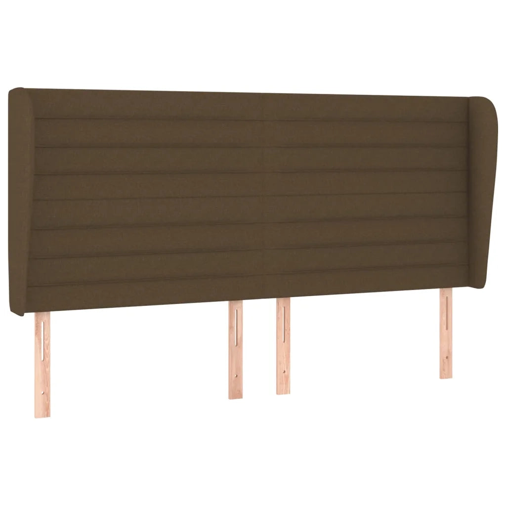Giroletto a Molle con Materasso Marrone Scuro 200x200cm Tessuto
