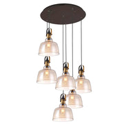 LÚZETE - LAMPADA DA SOFFITTO 6 LUCI FEBBRAIO CRISTALLO CHAMPAGNE E27