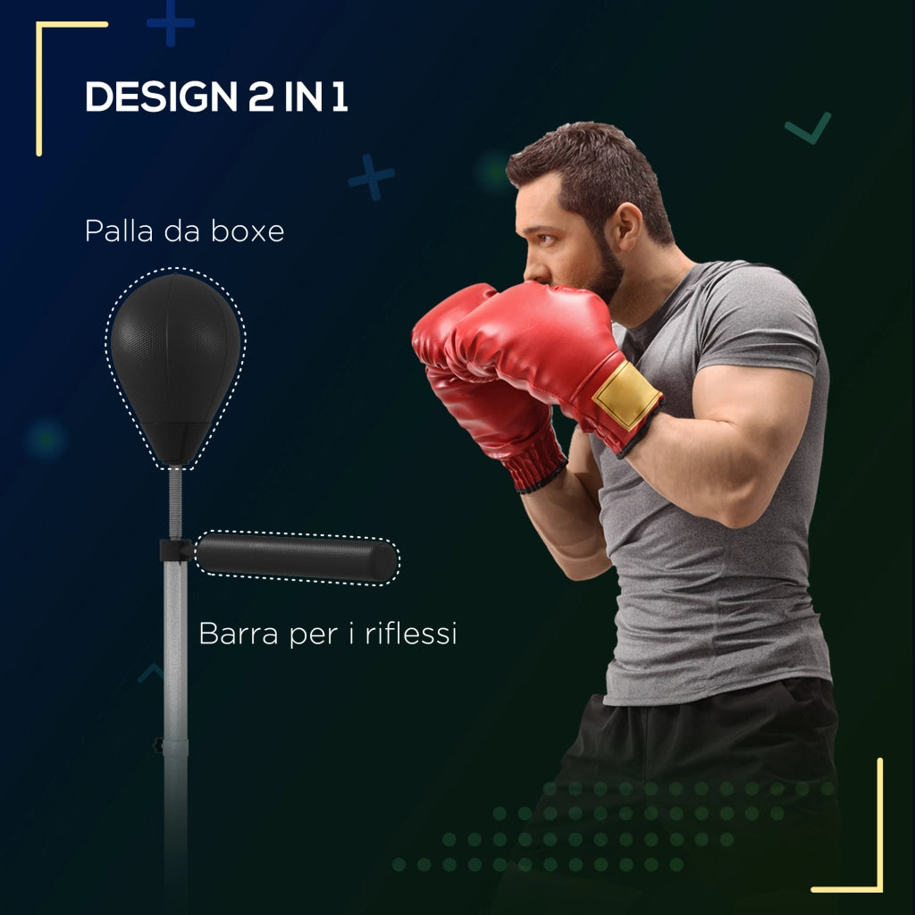 Punching Ball con Barra Girevole Regolabile ¨C Minimal ¨C Nero