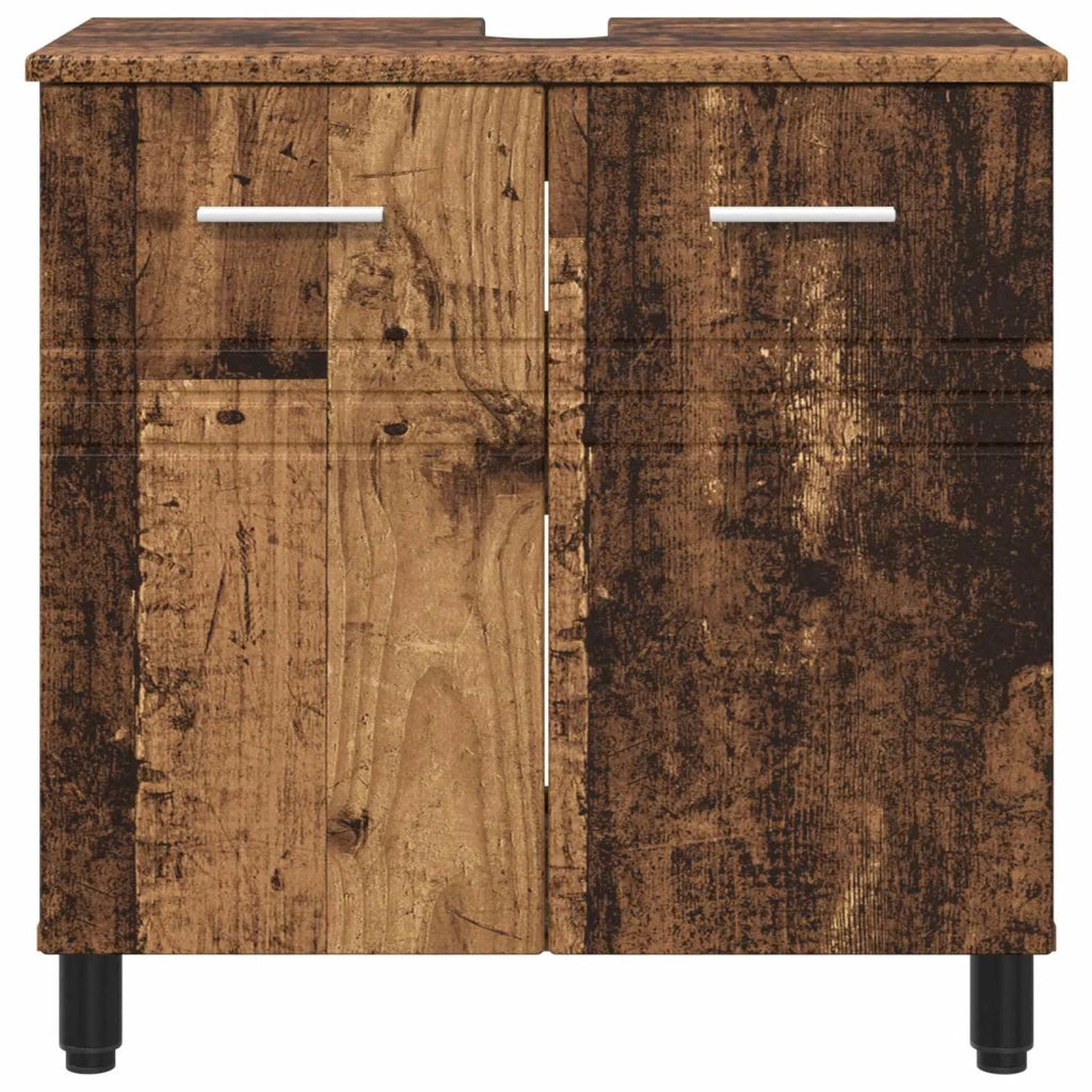 Mobiletto da bagno Legno antico 60 x 35 x 60 cm 889413