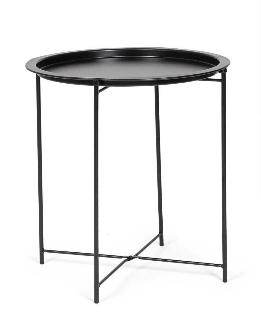 Tavolino Hilmar nero ø47x51 cm