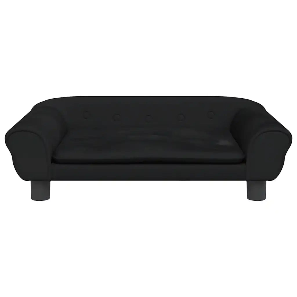 Divano per Bambini-Sofa-Divanetto Nero 70x45x26 cm in Velluto