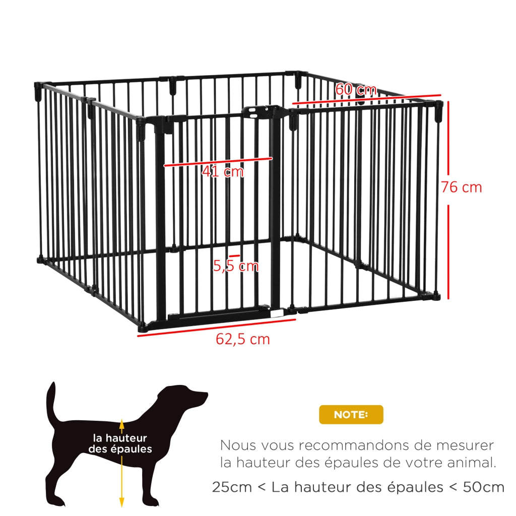 Recinto per bambini e animali ¨C Minimal ¨C Nero 482.5x76 cm