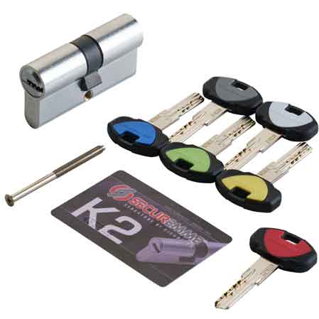 CILINDRO SAGOMATO 'K2' SECUREMME 70 mm (30+10+30) - SECUREMME