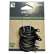 ANELLI PER SCORRITENDA A STRAPPO Ø 40x32, Col. Bianco/Oro - Conf. 10 pezzi