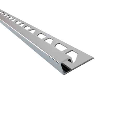 PROFILO 'JOLLY' QUADRO PER RIVESTIMENTI INOX H 10 mm - Lucido - barra 2,5 mt 258 - 2 metrilineari- ARCANSAS