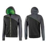 FELPA FULL ZIP 'JUPITER' GRIGIO/VERDE Tg. L - UPOWER