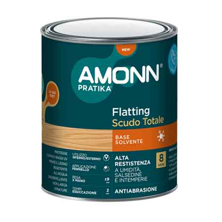 FLATTING PER ESTERNO A SOLVENTE 'SCUDO TOTALE' AMONN 2,50 lt - Lucido - AMONN