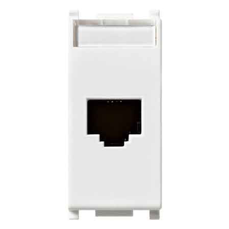 PRESA TELEFONICA RJ45 'PLANA' VIMAR Cat. 5E UTP - Col. Bianco - VIMAR